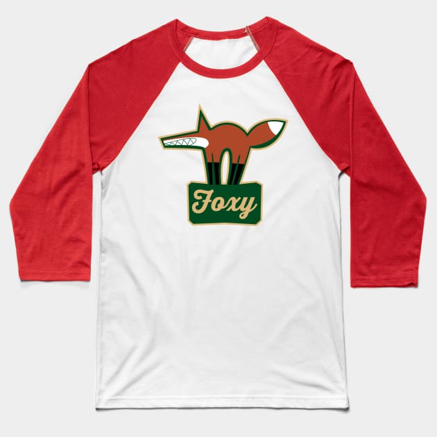 Red Foxy Baseball T-Shirt by DanielLiamGill